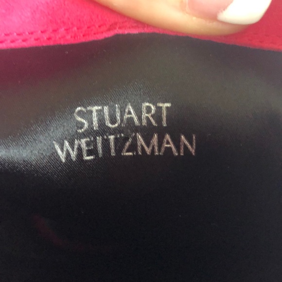 Stuart Weitzman hot pink suede Demi Benatar bootie - Picture 7 of 9